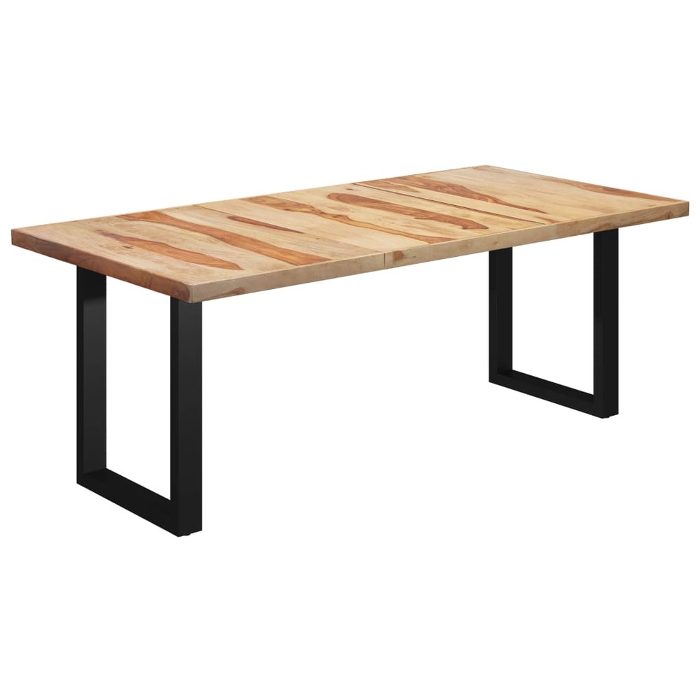Table de salle à manger à pieds en o 200x100x77 cm bois solide