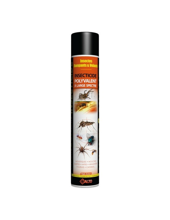 Insecticide polyvalent volants rampants triple action aérosol 750 ml