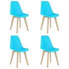 Chaises de salle à manger 4 pcs bleu plastique