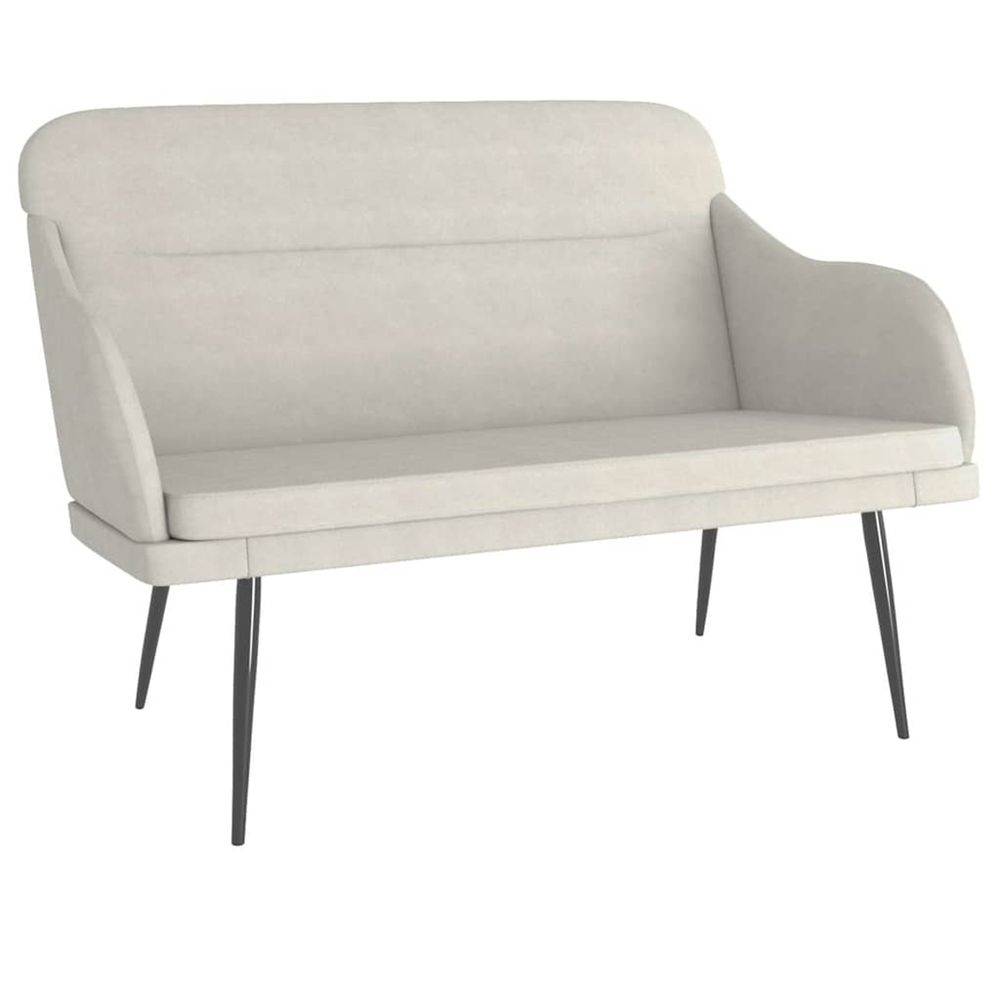 Banc crème 110x76x80 cm velours