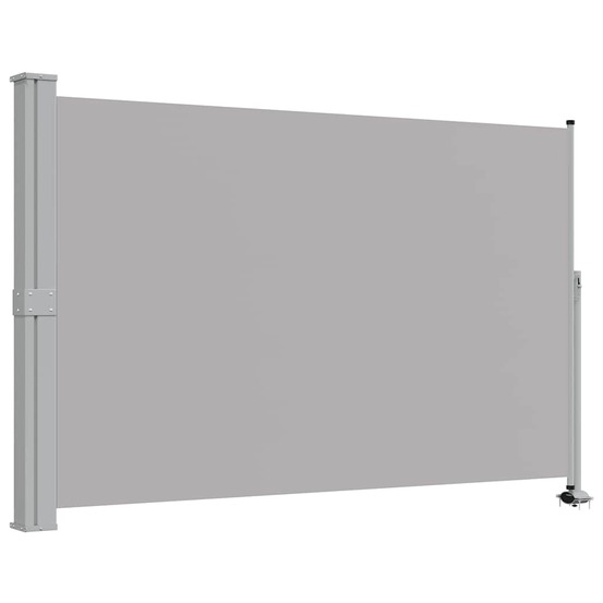 Auvent latéral rétractable de patio 160 x 300 cm gris