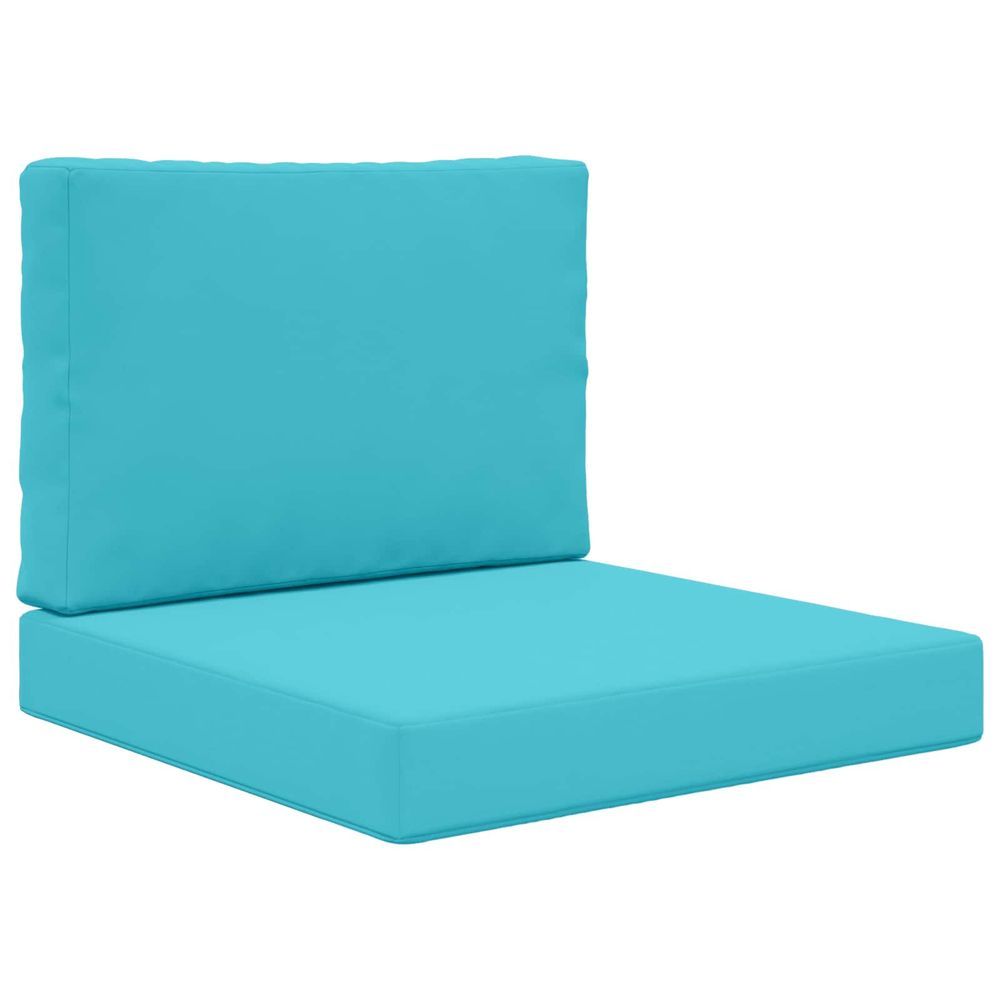 Coussin de canapé d'extérieur polyester turquoise 60 x 60 cm