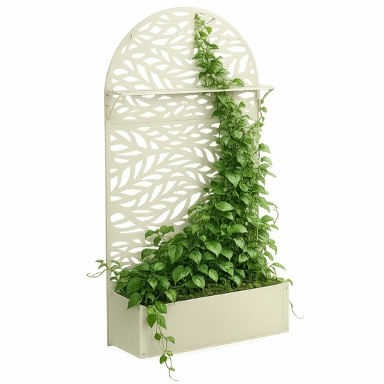 Mica decorations sapri support pour plantes - jardinière avec treillis pour plantes grimpantes - support pour plantes autoportant