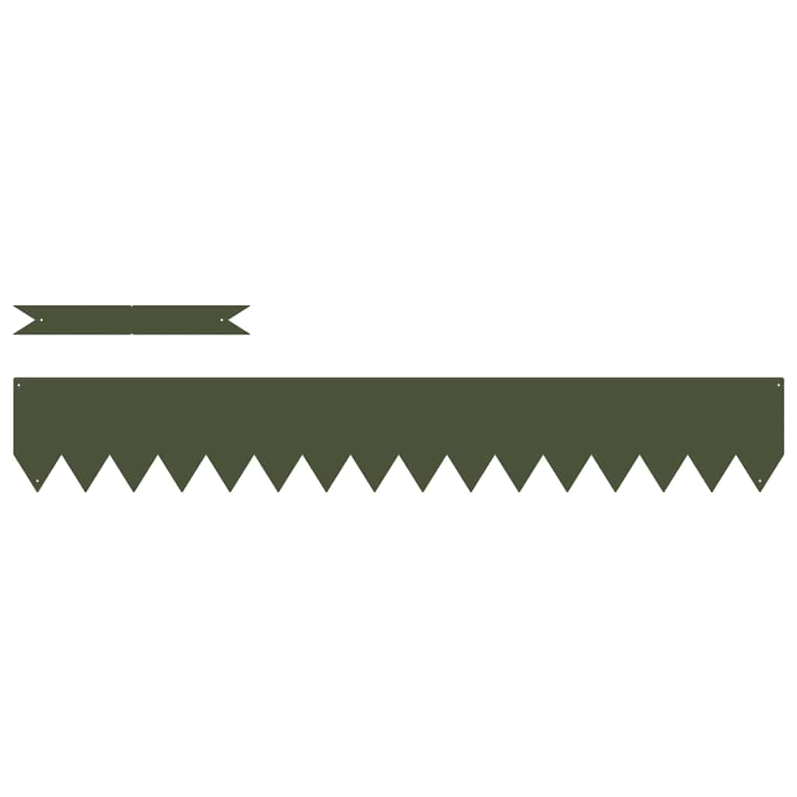 Bordure de pelouse 50 pc 100 x 0,05 x 15 cm vert olive