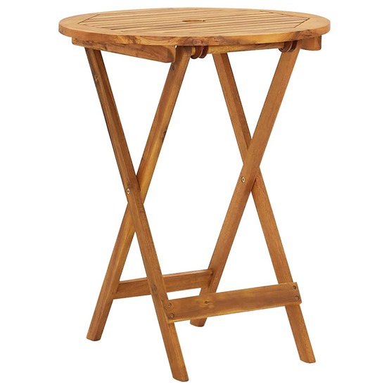 Mobilier de bistro pliable 3 pcs bois d'acacia solide
