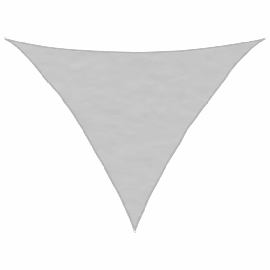 Voile d'ombrage gris clair 3,5x3,5x4,9 m 100% polyester oxford