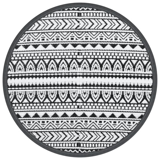 Tapis d'extérieur arakil noir ø120 cm pp