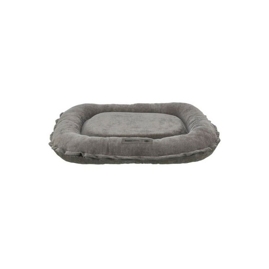 Coussin pour chien - trixie - vital lennox - tissu chenille - ovale - 90 x 70 cm - gris