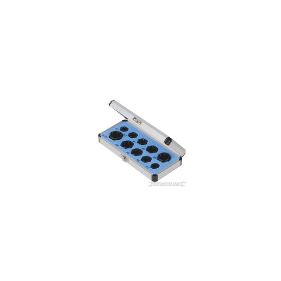Silverline - extracteurs de boulons, coffret 10 pcs - 10 pcs