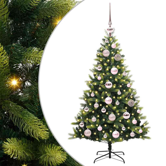 Arbre de noël artificiel à charnières 150 led vert 120 cm