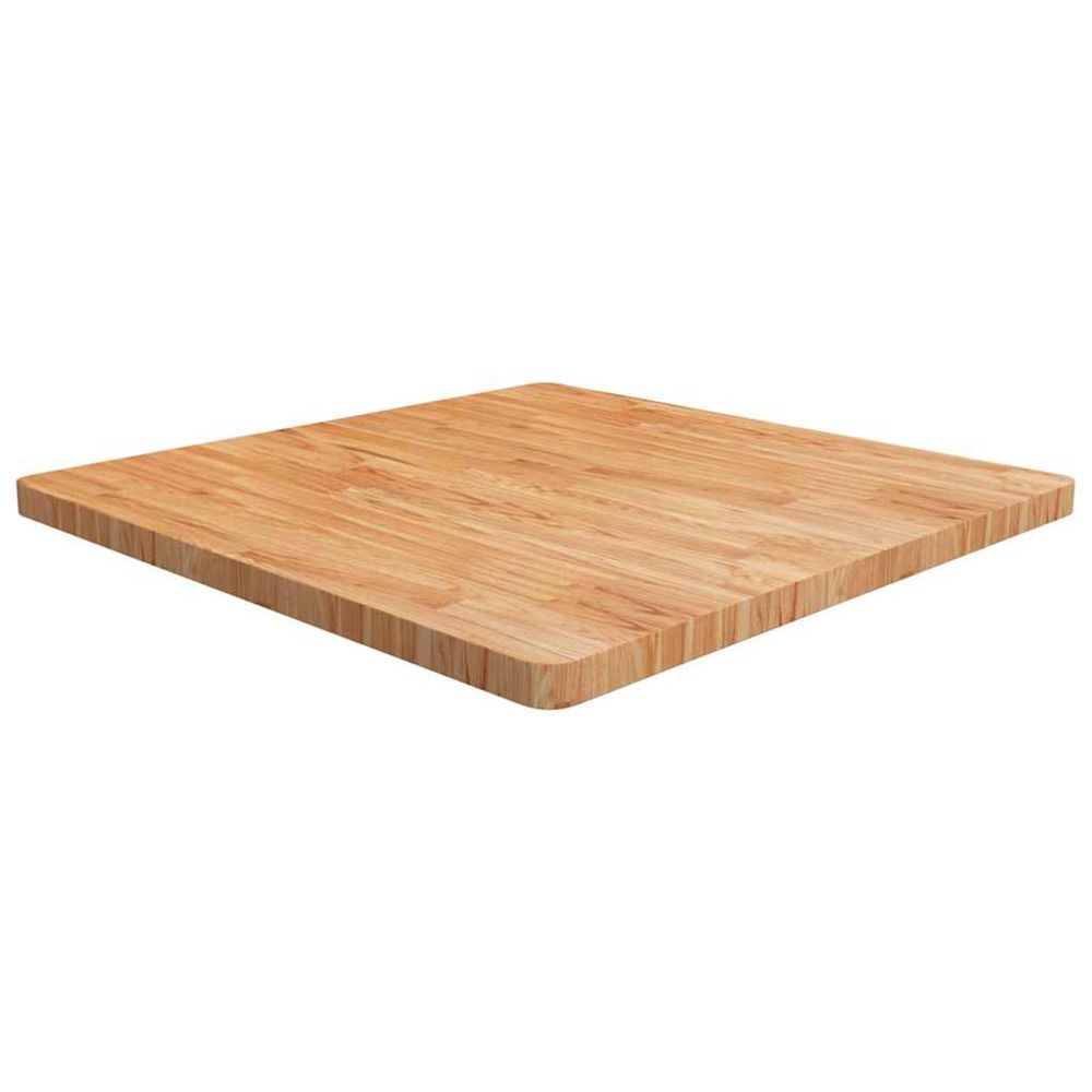 Dessus de table carré marron clair 90x90x4cm bois chêne traité