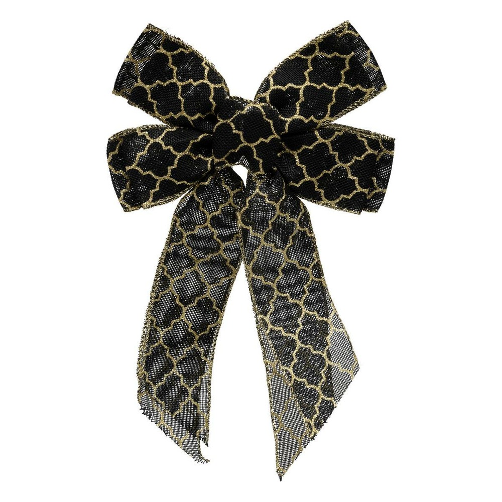 Dk noeud jute noir or 25x37