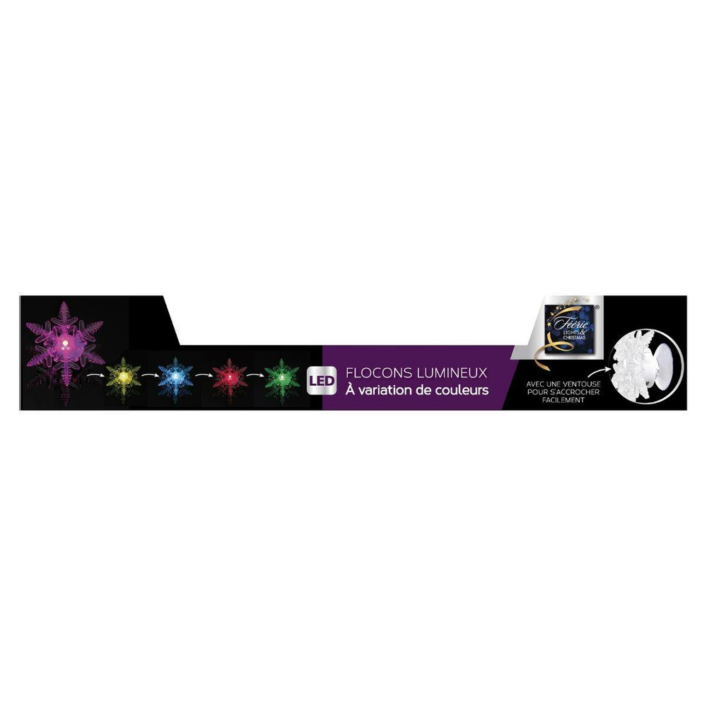 Sujet lumineux flocon ventouse