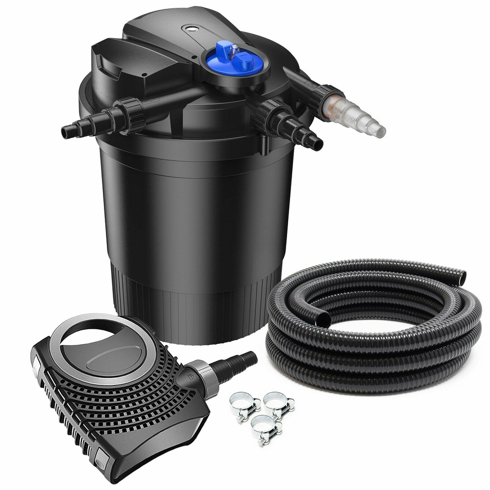 Kit de filtration set 12000 litres 11 watts uvc pompe 8000 l/h tuyau 10 m