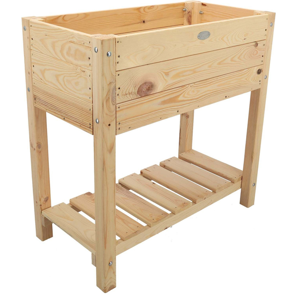 Carré potager en pin naturel sur pieds largeur 40 cm