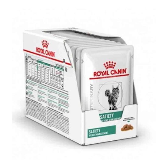 Patée chat veterinary cat satiety weight management - royal canin 12*85 g