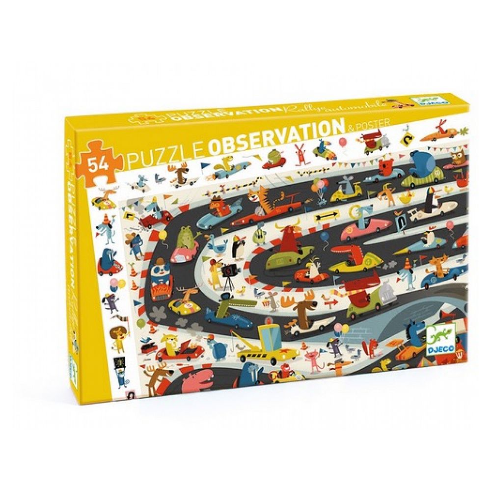 Puzzle observation rallye automobile 54 pieces