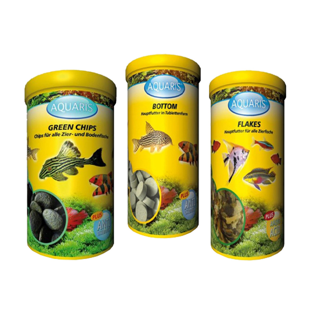 Ensemble économique avec des aliments pour poissons d'ornement de haute qualité d'aquaris