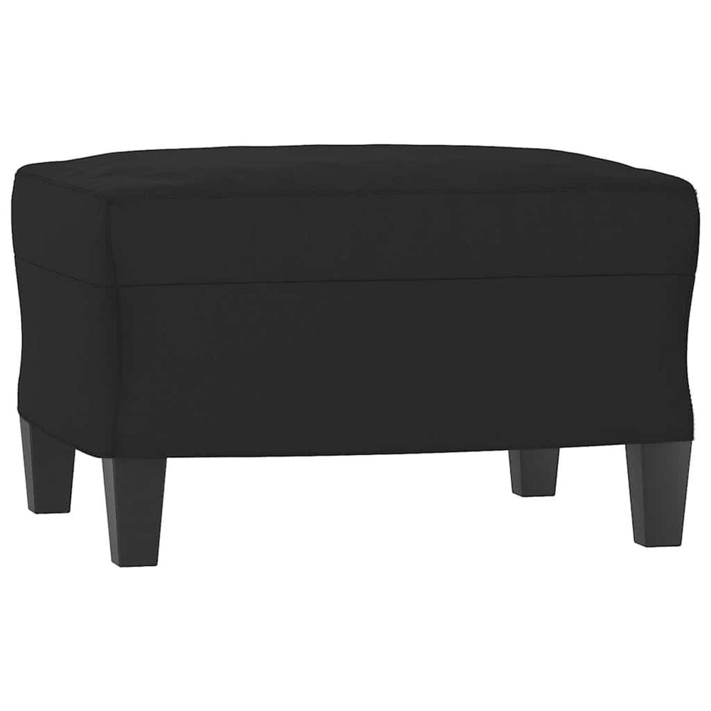 Repose-pied noir 60x50x41 cm tissu microfibre