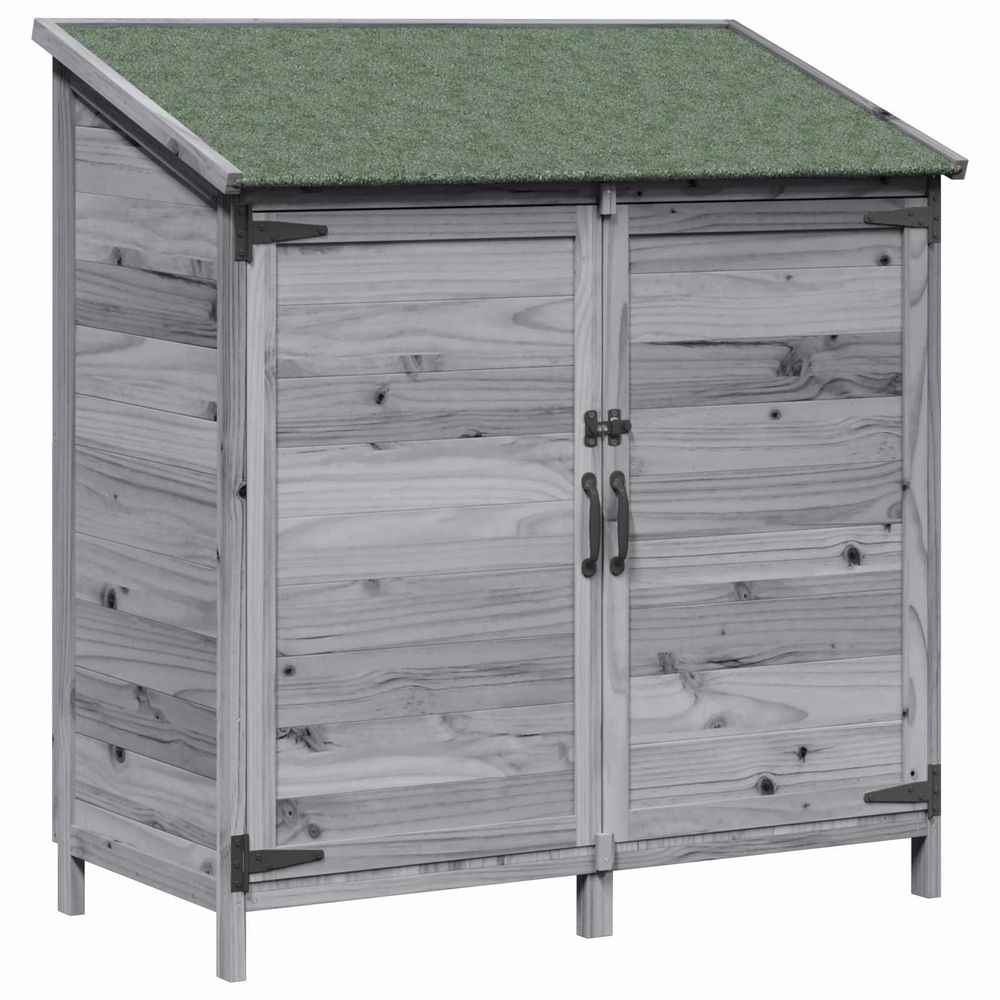 Abri de jardin gris 106,5 x 56 x 113,5 cm bois de sapin massif