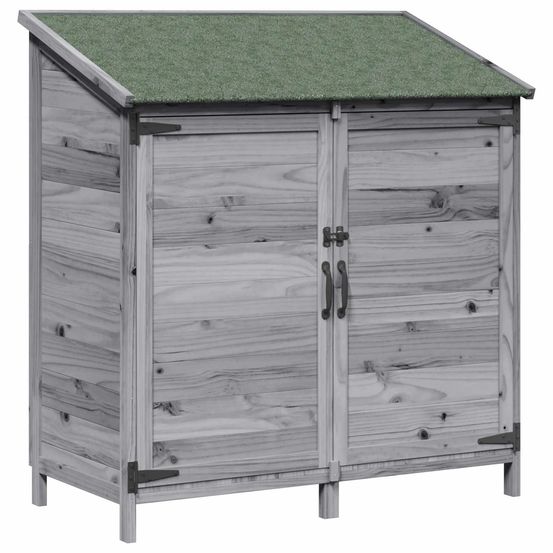 Abri de jardin gris 106,5 x 56 x 113,5 cm bois de sapin massif