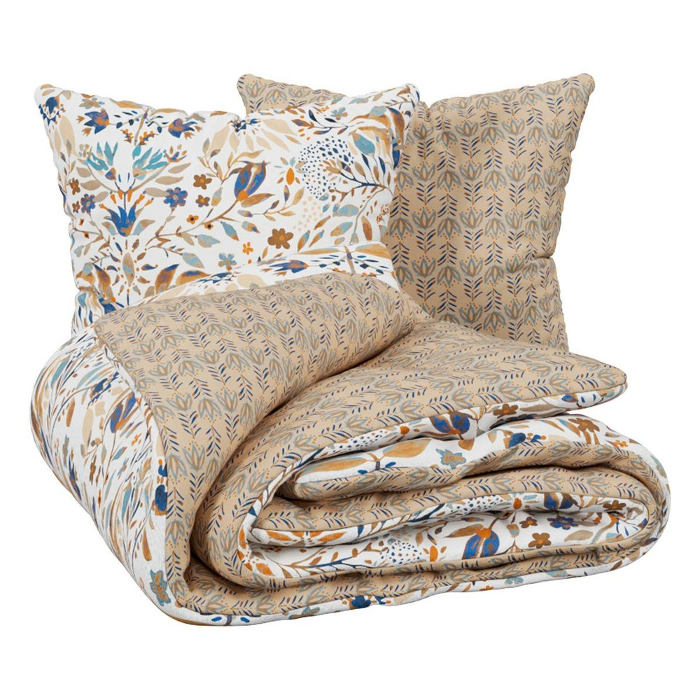 Parure de lit imprimée kilda beige lin 260x240cm