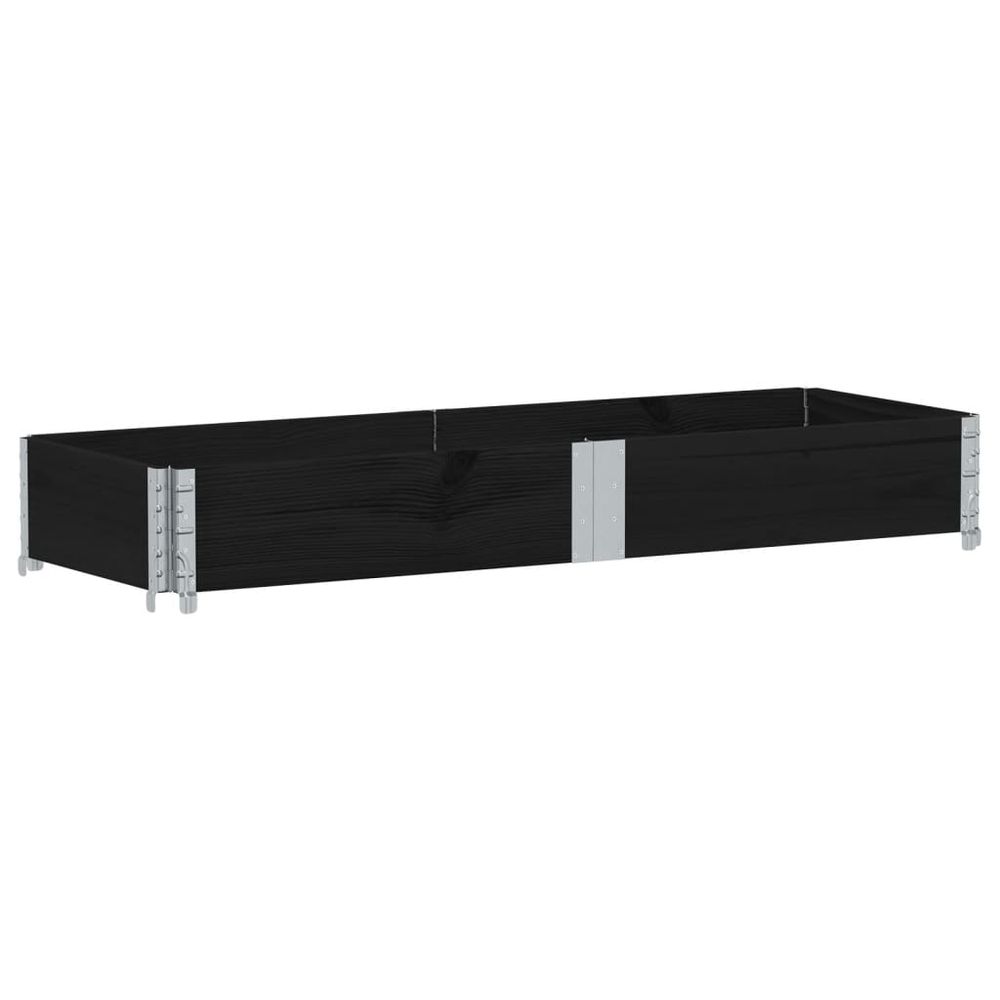 Jardinière bac lit surélevé plantes fleurs terrasse jardin 150 x 50 cm bois massif de pin noir