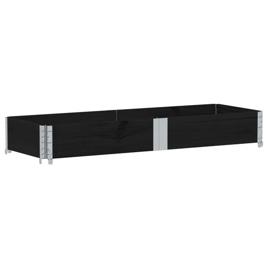 Jardinière bac lit surélevé plantes fleurs terrasse jardin 150 x 50 cm bois massif de pin noir