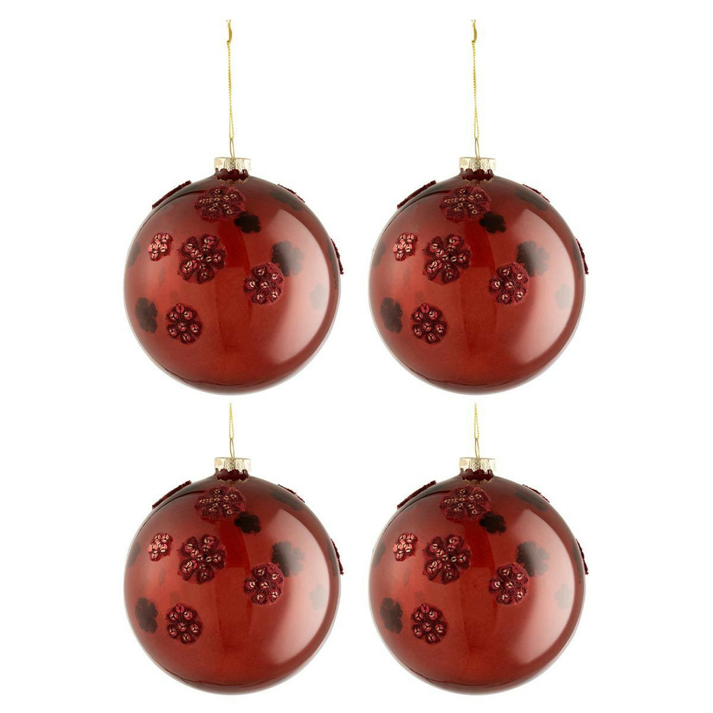 Lot de 4 boules de noël 