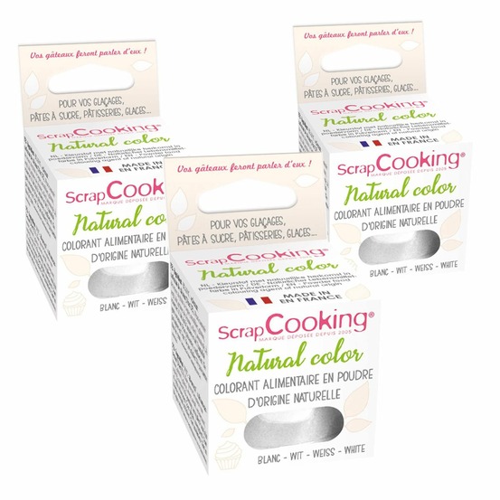 Colorant alimentaire naturel en poudre 30 g - blanc