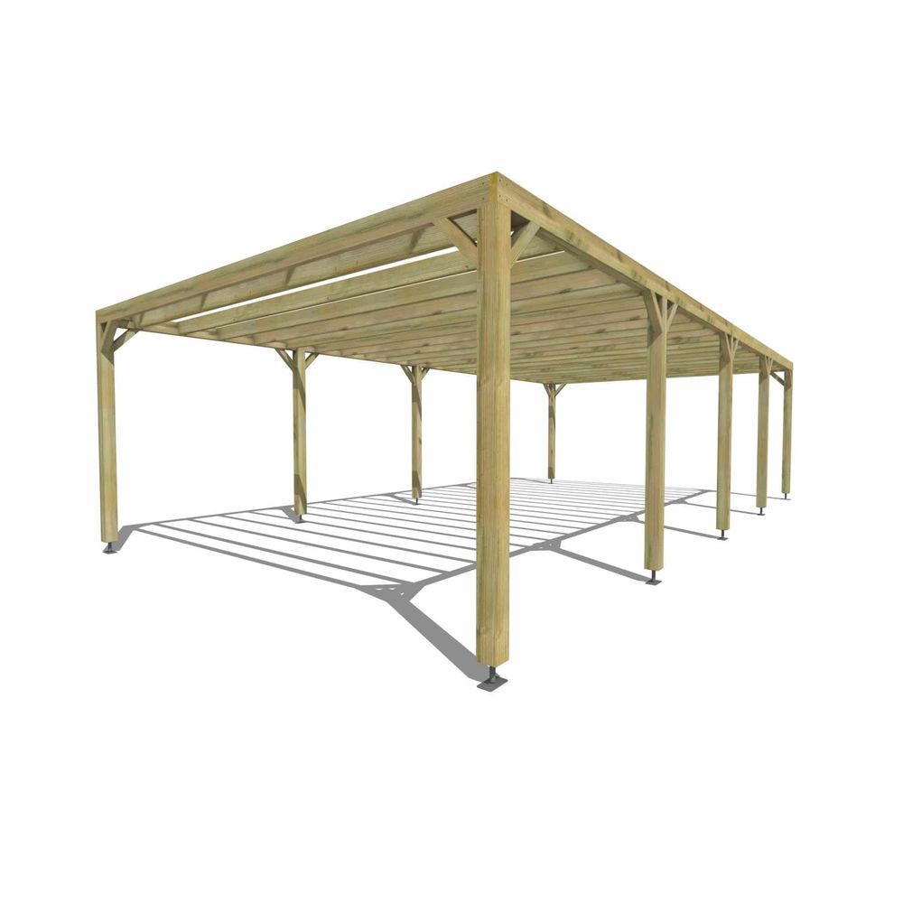 Pergola bois • 10m x 5m • indépendante • sens profondeur • livraison comprise