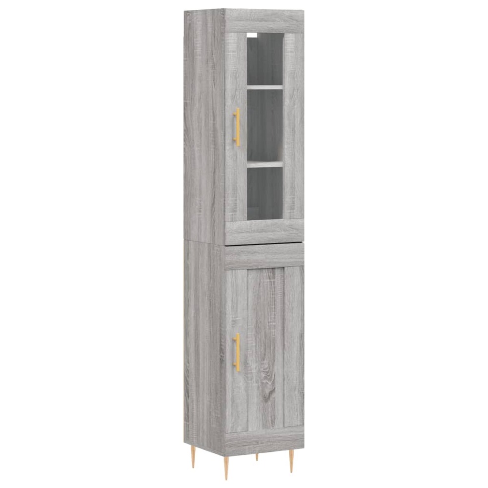 Buffet bahut commode armoire meuble de rangement organisateur cuisine salle de séjour salon haut sonoma 34,5 x 34 x 180 cm bo