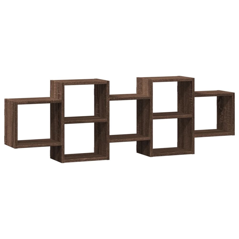 Étagère murale chêne marron 129x18x42 cm bois d'ingénierie