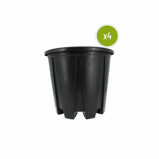 Lot de 4 pots rond plastique eracle anti-chignon
