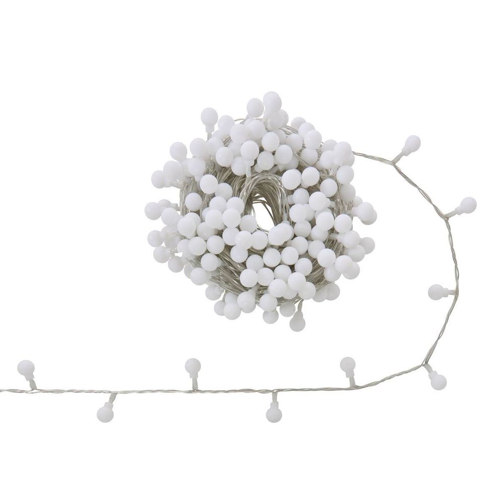 Guirlande lumineuse boules d'extérieur 17,5 m 233 led rouge, vert et blanc chaud 13 fonctions sur secteur