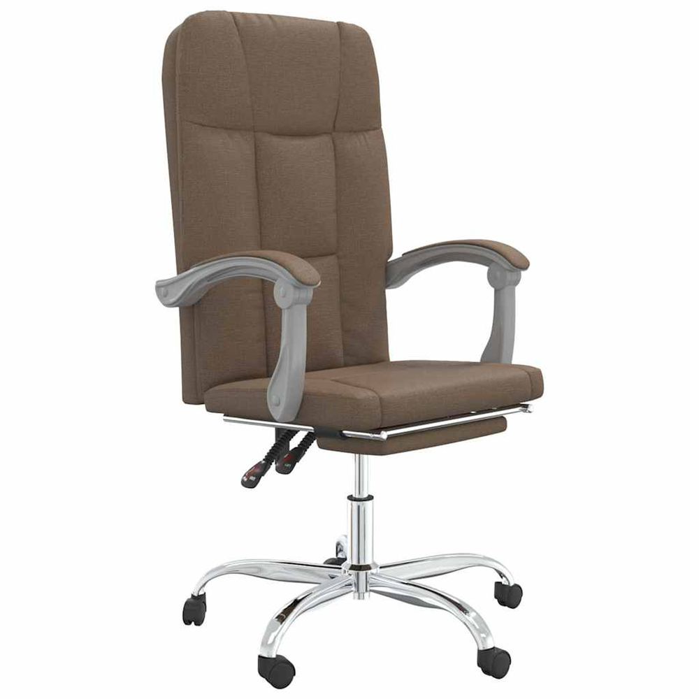 Fauteuil inclinable de bureau marron tissu