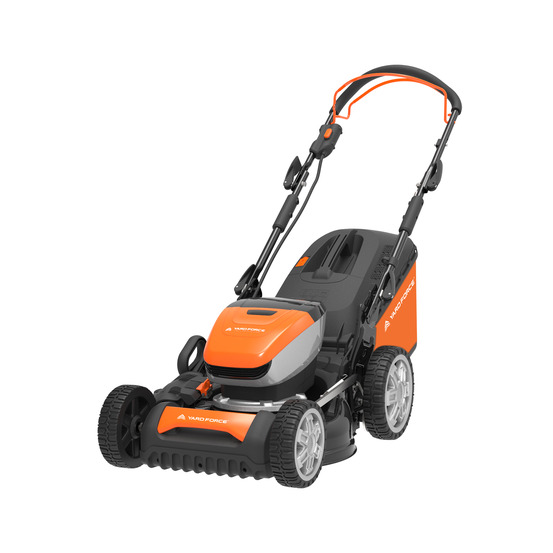 Tondeuse à gazon rotative autotractée sans fil 46cm, avec batterie lithium-ion 40v et chargeur rapide - lm g46e