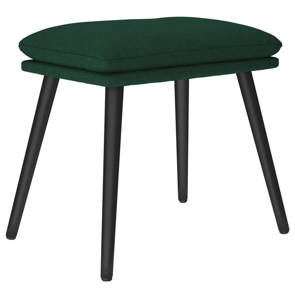 Repose-pied vert foncé 45x29,5x35 cm tissu