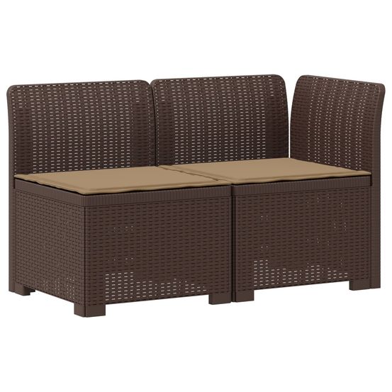 Canapé de jardin 2 places avec coussins look rotin 2 place pp