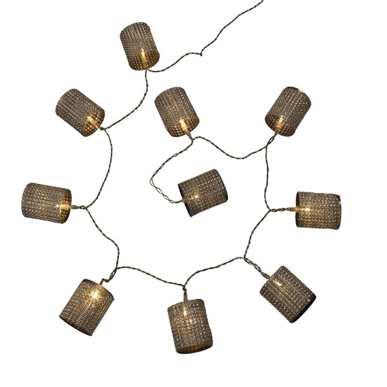 Guirlande lumineuse intérieure tube strass argent 10 led