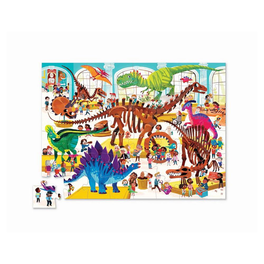 Puzzle 48 pieces - une journee au musee dino
