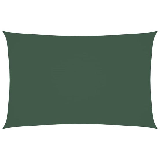 Voile de parasol tissu oxford rectangulaire 2x4,5 m vert foncé