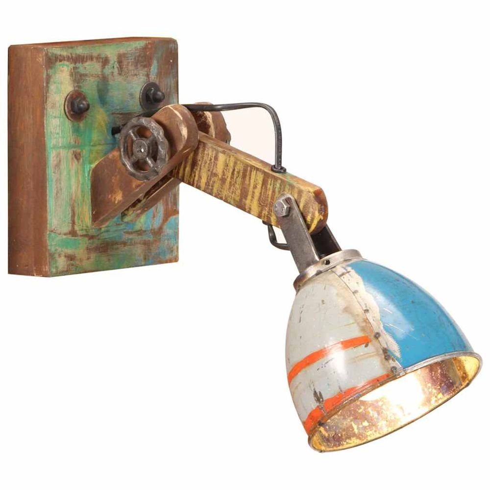 Applique style industriel multicolore ronde e27