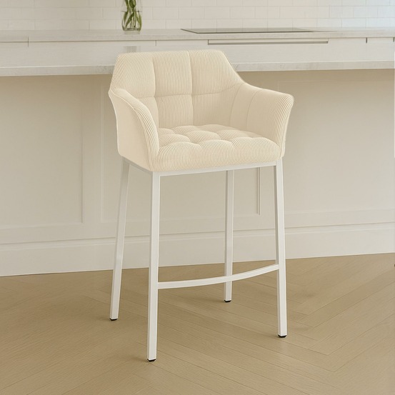 Tabouret de bar damaso w cord avec structure à 4 pieds