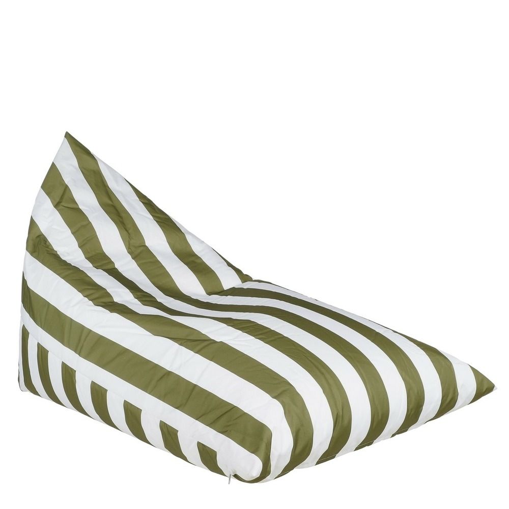 In the mood collection rissy pouf - l140 x l95 cm - vert, blanc