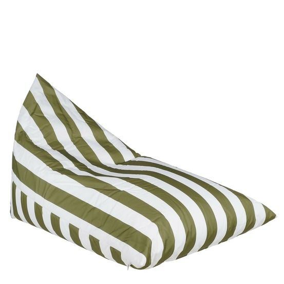 In the mood collection rissy pouf - l140 x l95 cm - vert, blanc