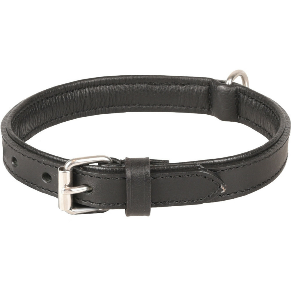 Collier cuir s/m 30-37 cm arizona noir pour chien