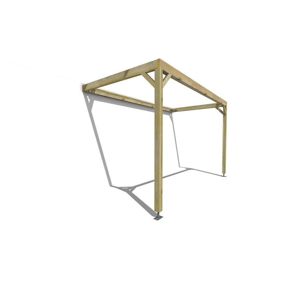 Pergola bois • 4m x 2m • adossée • cadre simple • livraison comprise