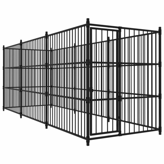 Chenil d'extérieur pour chiens 450 x 150 x 185 cm