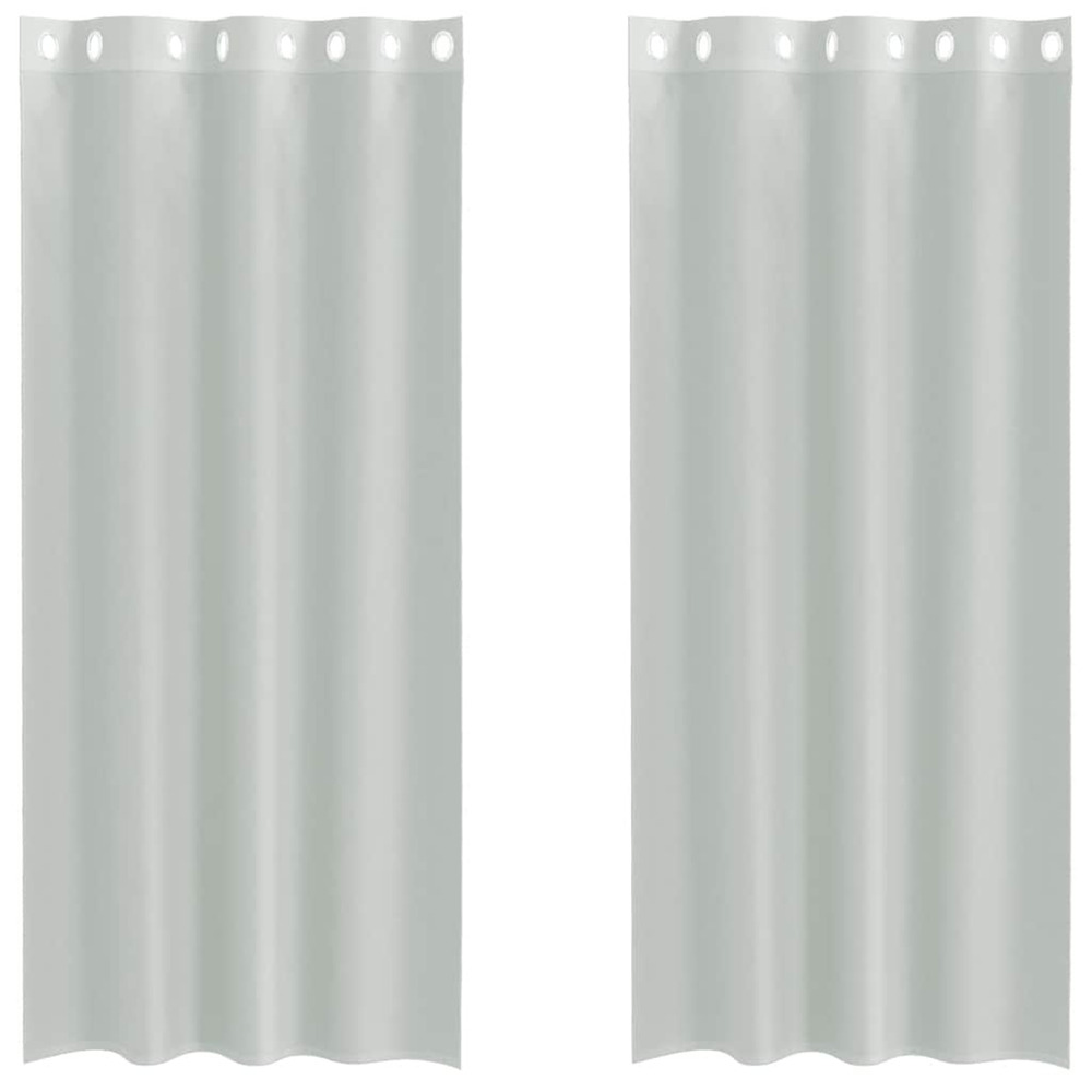 Rideaux en voile avec œillets 2 pcs gris clair 140x245 cm